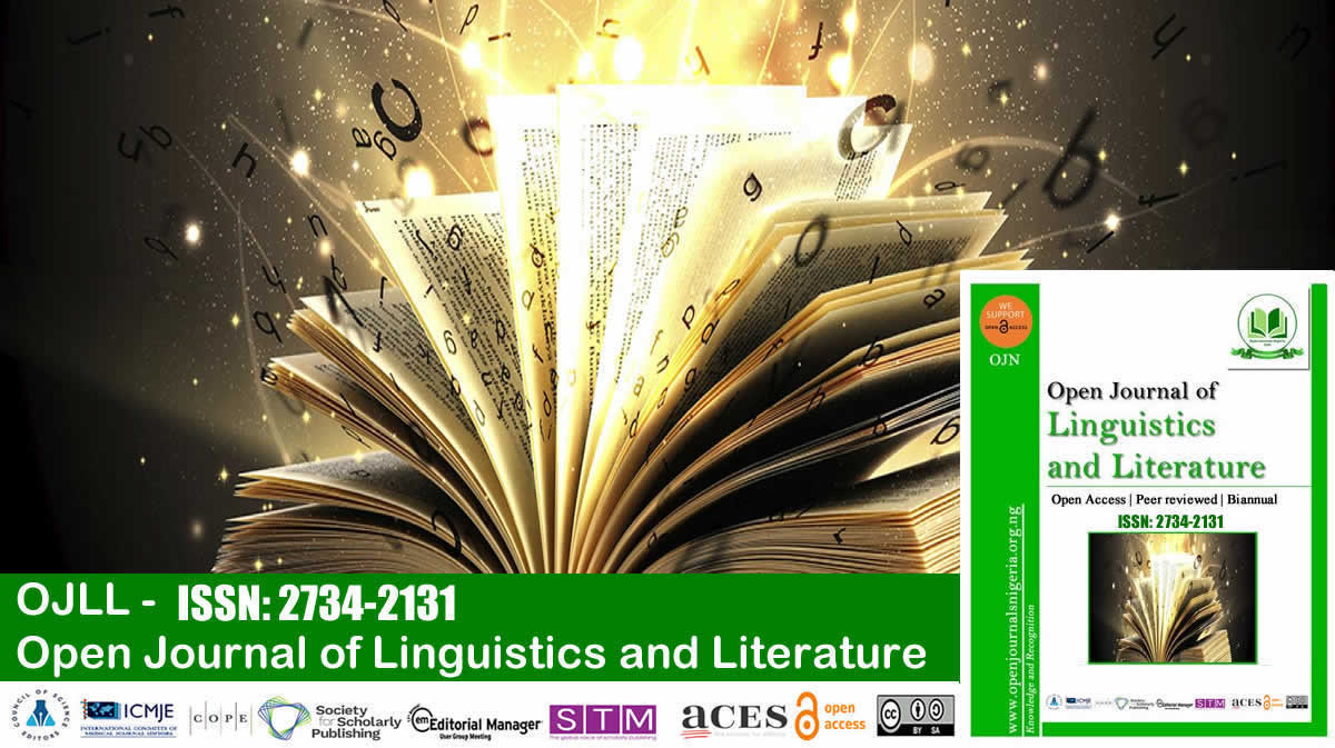 Open Journal of Linguistics and Literature <br> (ISSN: 2734-2131)